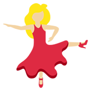 💃🏼 Emoji Mujer Bailando: Tono De Piel Claro Medio en Twitter Twemoji 13.0.1.