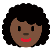 👩🏿‍🦱 Emoji Frau: dunkle Hautfarbe, lockiges Haar Twitter Twemoji 13.0.1.