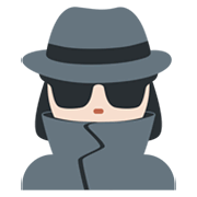 🕵🏻‍♀️ Emoji Detective Mujer: Tono De Piel Claro en Twitter Twemoji 13.0.1.