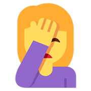 🤦‍♀️ Emoji sich an den Kopf fassende Frau Twitter Twemoji 13.0.1.