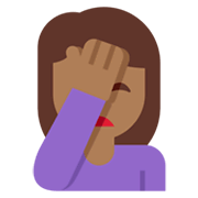 Emoji 🤦🏾‍♀️ Donna Esasperata: Carnagione Abbastanza Scura su Twitter Twemoji 13.0.1.