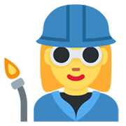 Emoji 👩‍🏭 Operaia su Twitter Twemoji 13.0.1.