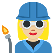 👩🏼‍🏭 Emoji Fabrikarbeiterin: mittelhelle Hautfarbe Twitter Twemoji 13.0.1.