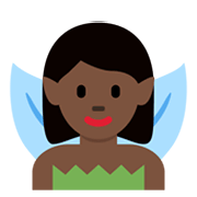 🧚🏿‍♀️ Emoji Hada Mujer: Tono De Piel Oscuro en Twitter Twemoji 13.0.1.