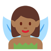 🧚🏾‍♀️ Emoji Mulher Fada: Pele Morena Escura na Twitter Twemoji 13.0.1.