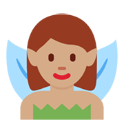 🧚🏽‍♀️ Emoji Fee: mittlere Hautfarbe Twitter Twemoji 13.0.1.