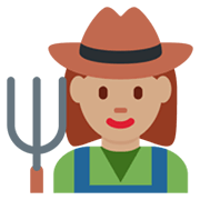 Emoji 👩🏽‍🌾 Contadina: Carnagione Olivastra su Twitter Twemoji 13.0.1.
