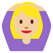 🙆🏼‍♀️ Emoji Mujer Haciendo El Gesto De «de Acuerdo»: Tono De Piel Claro Medio en Twitter Twemoji 13.0.1.