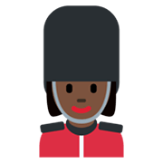 💂🏿‍♀️ Emoji Wachfrau: dunkle Hautfarbe Twitter Twemoji 13.0.1.