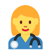 👩‍⚕️ Emoji Profesional Sanitario Mujer en Twitter Twemoji 13.0.1.