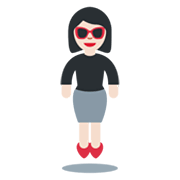 🕴🏻‍♀️ Emoji Mulher de terno de negócios está levitando: Pele Clara na Twitter Twemoji 13.0.1.