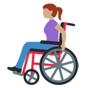 👩🏽‍🦽 Emoji Frau in manuellem Rollstuhl: mittlere Hautfarbe Twitter Twemoji 13.0.1.