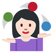 Emoji 🤹🏻‍♀️ Giocoliere Donna: Carnagione Chiara su Twitter Twemoji 13.0.1.
