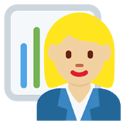 👩🏼‍💼 Emoji Oficinista Mujer: Tono De Piel Claro Medio en Twitter Twemoji 13.0.1.