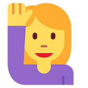 🙋‍♀️ Emoji Mulher Levantando A Mão na Twitter Twemoji 13.0.1.