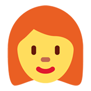 👩‍🦰 Emoji Mulher: Cabelo Vermelho na Twitter Twemoji 13.0.1.