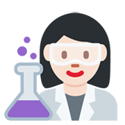 Emoji 👩🏻‍🔬 Scienziata: Carnagione Chiara su Twitter Twemoji 13.0.1.