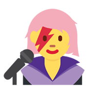 Emoji 👩‍🎤 Cantante Donna su Twitter Twemoji 13.0.1.