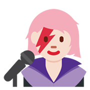 👩🏻‍🎤 Emoji Cantante Mujer: Tono De Piel Claro en Twitter Twemoji 13.0.1.