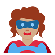 🦸🏽‍♀️ Emoji Superheroína: Tono De Piel Medio en Twitter Twemoji 13.0.1.
