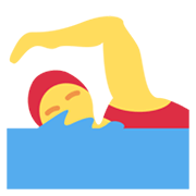 🏊‍♀️ Emoji Mujer Nadando en Twitter Twemoji 13.0.1.