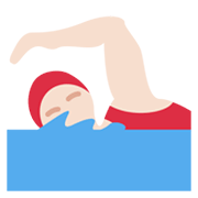 🏊🏻‍♀️ Emoji Mujer Nadando: Tono De Piel Claro en Twitter Twemoji 13.0.1.