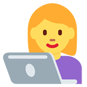 Emoji 👩‍💻 Tecnologa su Twitter Twemoji 13.0.1.
