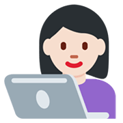 Emoji 👩🏻‍💻 Tecnologa: Carnagione Chiara su Twitter Twemoji 13.0.1.