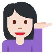 Emoji 💁🏻‍♀️ Donna Con Suggerimento: Carnagione Chiara su Twitter Twemoji 13.0.1.