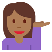 💁🏾‍♀️ Emoji Empleada De Mostrador De Información: Tono De Piel Oscuro Medio en Twitter Twemoji 13.0.1.