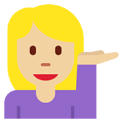 Emoji 💁🏼‍♀️ Donna Con Suggerimento: Carnagione Abbastanza Chiara su Twitter Twemoji 13.0.1.