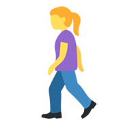 🚶‍♀️ Emoji Mujer Caminando en Twitter Twemoji 13.0.1.