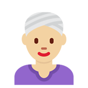 👳🏼‍♀️ Emoji Frau mit Turban: mittelhelle Hautfarbe Twitter Twemoji 13.0.1.