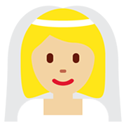 👰🏼‍♀️ Emoji Mujer Con Velo: Tono De Piel Claro Medio en Twitter Twemoji 13.0.1.