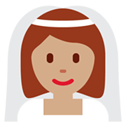 👰🏽‍♀️ Emoji Mulher de véu: Pele Morena na Twitter Twemoji 13.0.1.