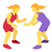 🤼‍♀️ Emoji Mujeres Luchando en Twitter Twemoji 13.0.1.