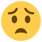 😟 Emoji Cara Preocupada en Twitter Twemoji 13.0.1.