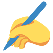 ✍️ Emoji Escrevendo à Mão na Twitter Twemoji 13.0.1.
