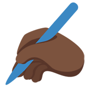 ✍🏿 Emoji Escrevendo à Mão: Pele Escura na Twitter Twemoji 13.0.1.