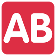 🆎 Emoji Großbuchstaben AB in rotem Quadrat Twitter Twemoji 13.0.