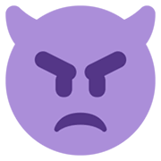 👿 Emoji wütendes Gesicht mit Hörnern Twitter Twemoji 13.0.