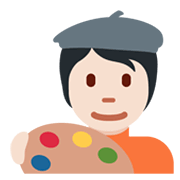 Emoji 🧑🏻‍🎨 Artista: Carnagione Chiara su Twitter Twemoji 13.0.