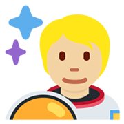 🧑🏼‍🚀 Emoji Astronauta: Tono De Piel Claro Medio en Twitter Twemoji 13.0.