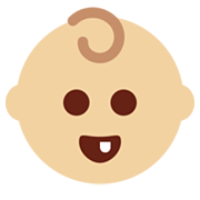 👶🏼 Emoji Bebé: Tono De Piel Claro Medio en Twitter Twemoji 13.0.