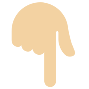 Emoji 👇🏼 Indice Abbassato: Carnagione Abbastanza Chiara su Twitter Twemoji 13.0.