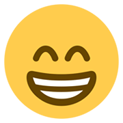 Emoji 😁 Faccina Raggiante Con Occhi Felici su Twitter Twemoji 13.0.