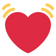 💓 Emoji Corazón Latiendo en Twitter Twemoji 13.0.
