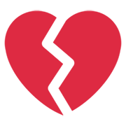 💔 Emoji Corazón Roto en Twitter Twemoji 13.0.