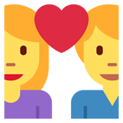 👩‍❤️‍👨 Emoji Pareja Enamorada: Mujer Y Hombre en Twitter Twemoji 13.0.