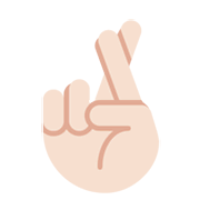 🤞🏻 Emoji Hand mit gekreuzten Fingern: helle Hautfarbe Twitter Twemoji 13.0.
